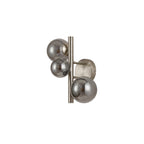 NL9063/SM9 Prague 3 Light Wall Light Satin Nickel Smoke Plated
