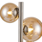 NL9065/AM9 Prague 4 Light Table Lamp Satin Nickel Amber Plated