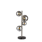 NL9065/CH9 Prague 4 Light Table Lamp Satin Nickel Chrome Plated