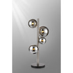 NL9065/CH9 Prague 4 Light Table Lamp Satin Nickel Chrome Plated