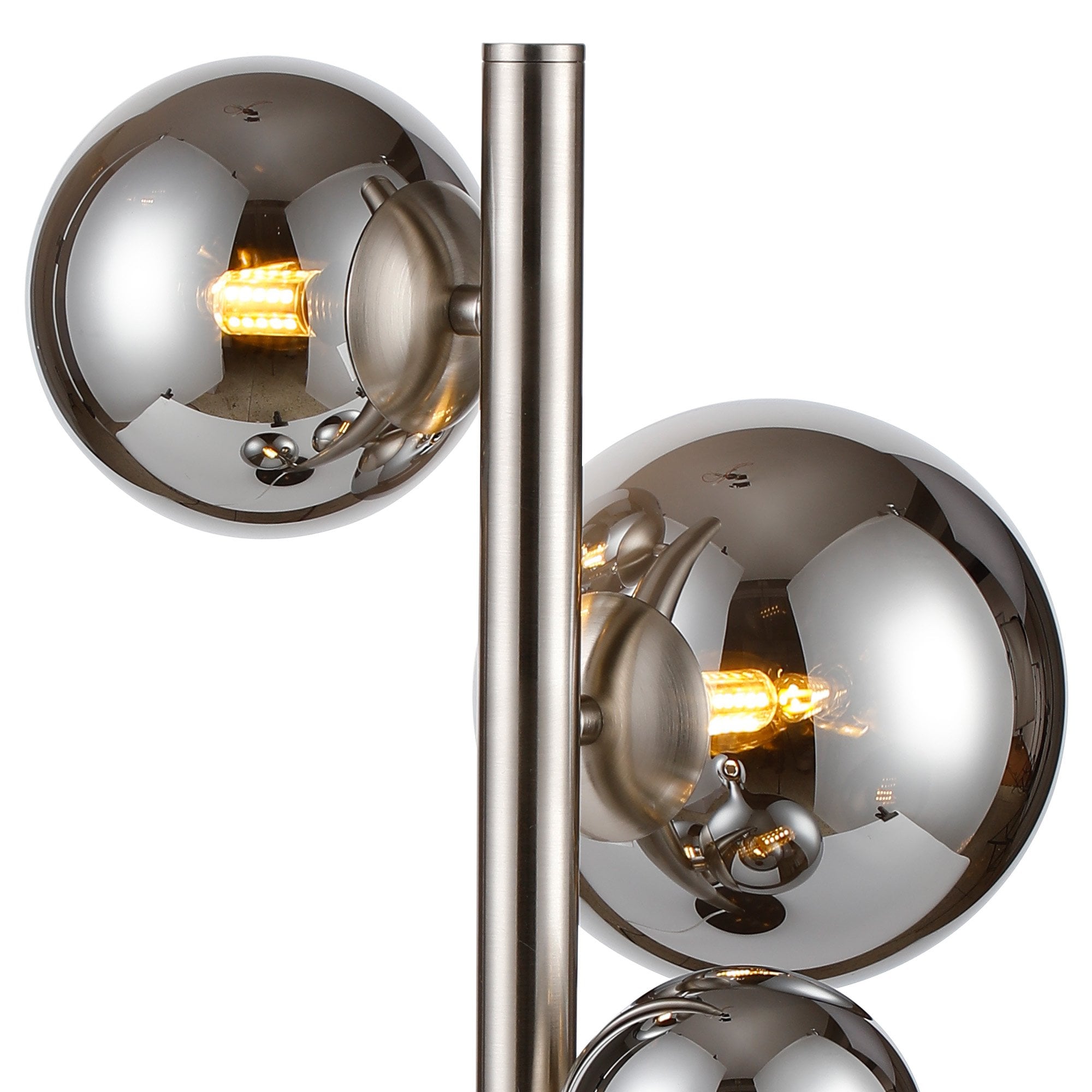 NL9065/CH9 Prague 4 Light Table Lamp Satin Nickel Chrome Plated