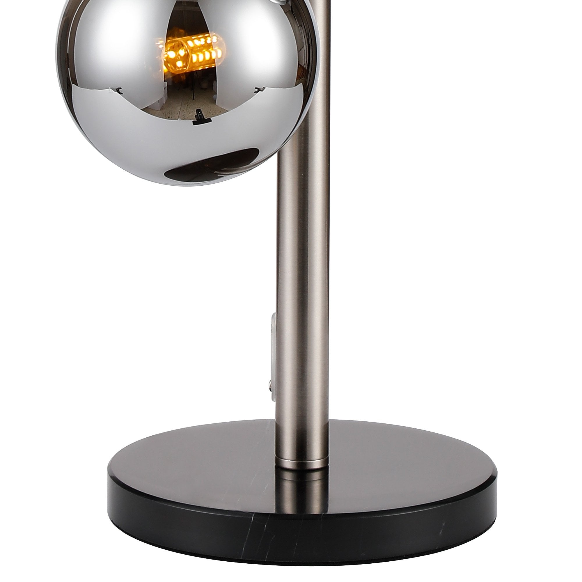 NL9065/CH9 Prague 4 Light Table Lamp Satin Nickel Chrome Plated