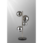 NL9065/CH9 Prague 4 Light Table Lamp Satin Nickel Chrome Plated