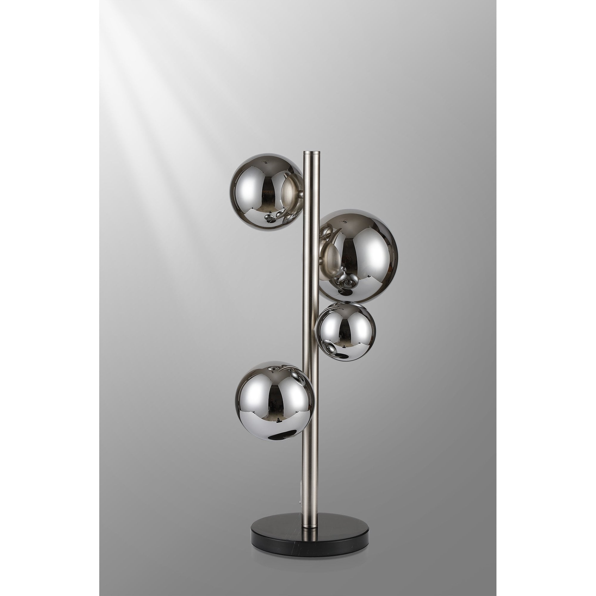 NL9065/CH9 Prague 4 Light Table Lamp Satin Nickel Chrome Plated