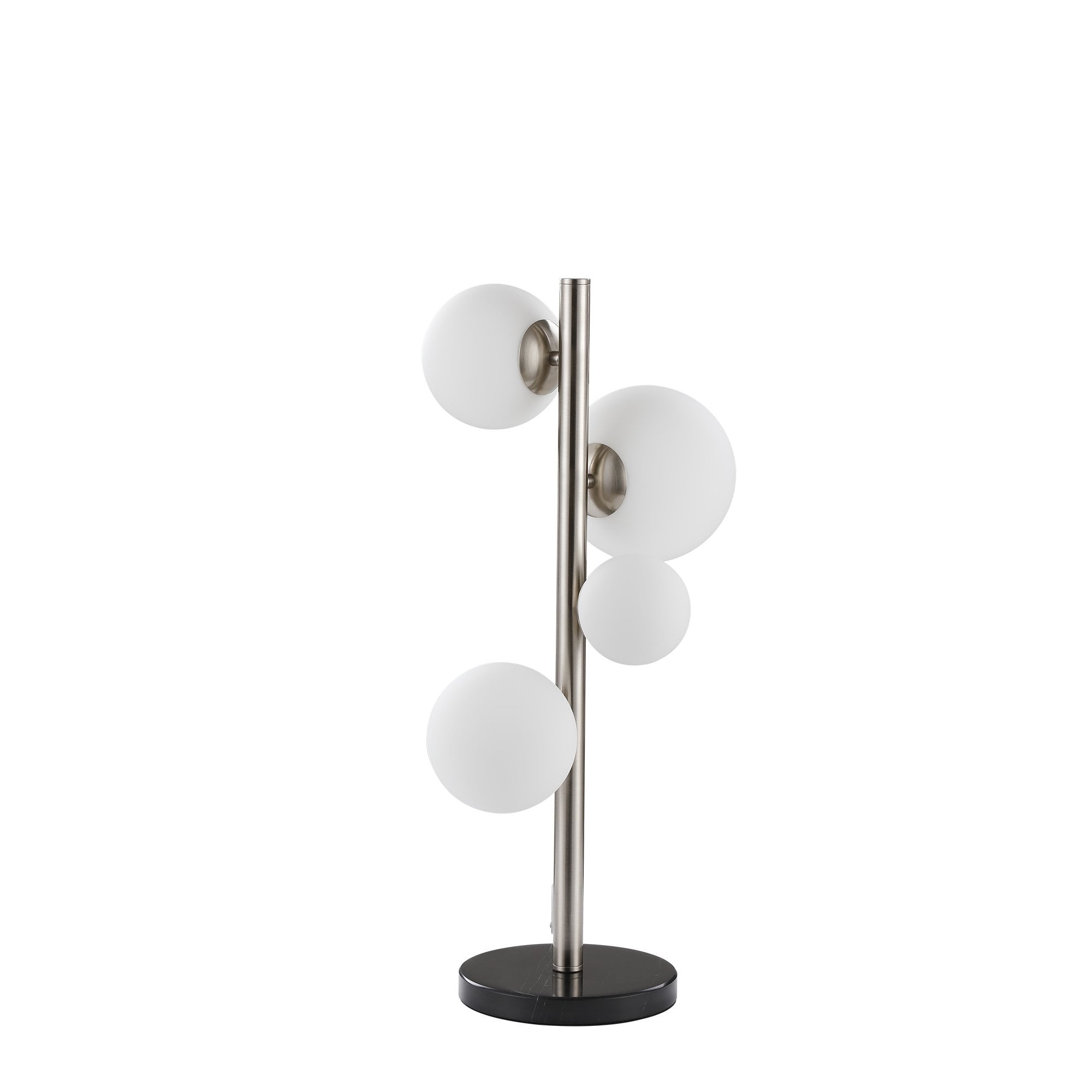 NL9065/OP9 Prague 4 Light Table Lamp Satin Nickel Opal