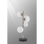 NL9065/OP9 Prague 4 Light Table Lamp Satin Nickel Opal