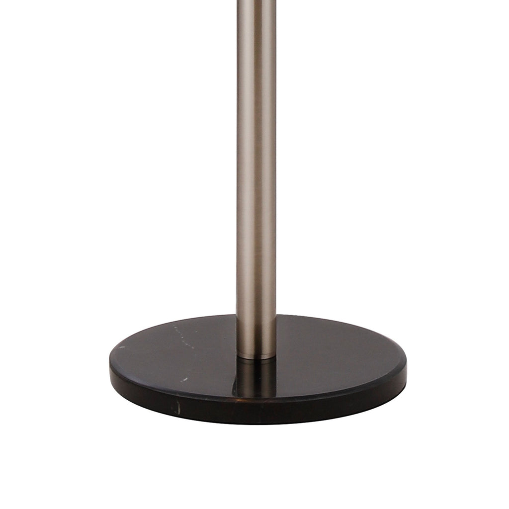 NL9066/AM9 Prague 11 Light Floor Lamp Satin Nickel Amber Plated