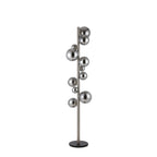 NL9066/CH9 Prague 11 Light Floor Lamp Satin Nickel Chrome Plated