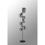 NL9066/CH9 Prague 11 Light Floor Lamp Satin Nickel Chrome Plated