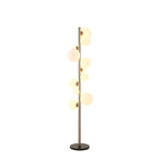 NL9066/OP9 Prague 11 Light Floor Lamp Satin Nickel Opal