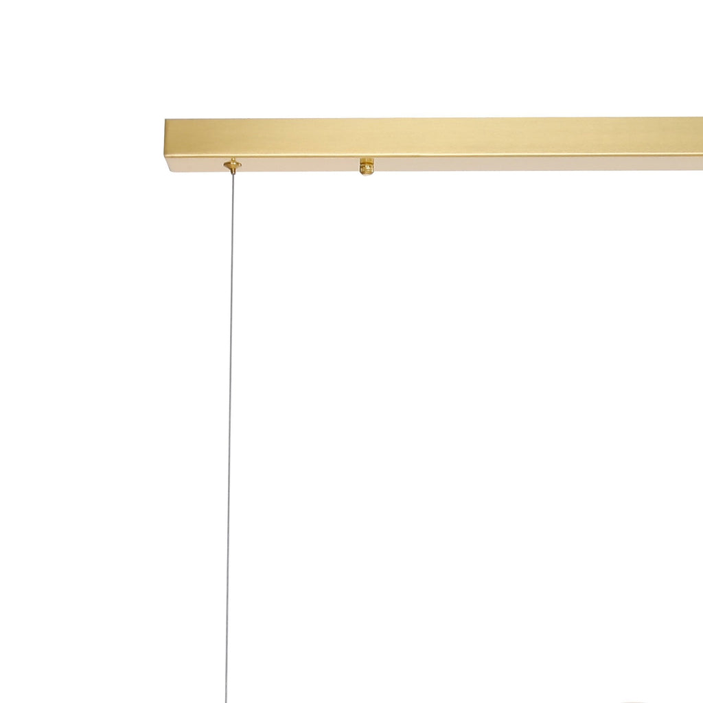 NL9319/OP9 Prague 9 Light Linear Pendant Satin Gold Opal