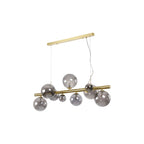 NL9319/SM9 Prague 9 Light Linear Pendant Satin Gold Smoke Plated