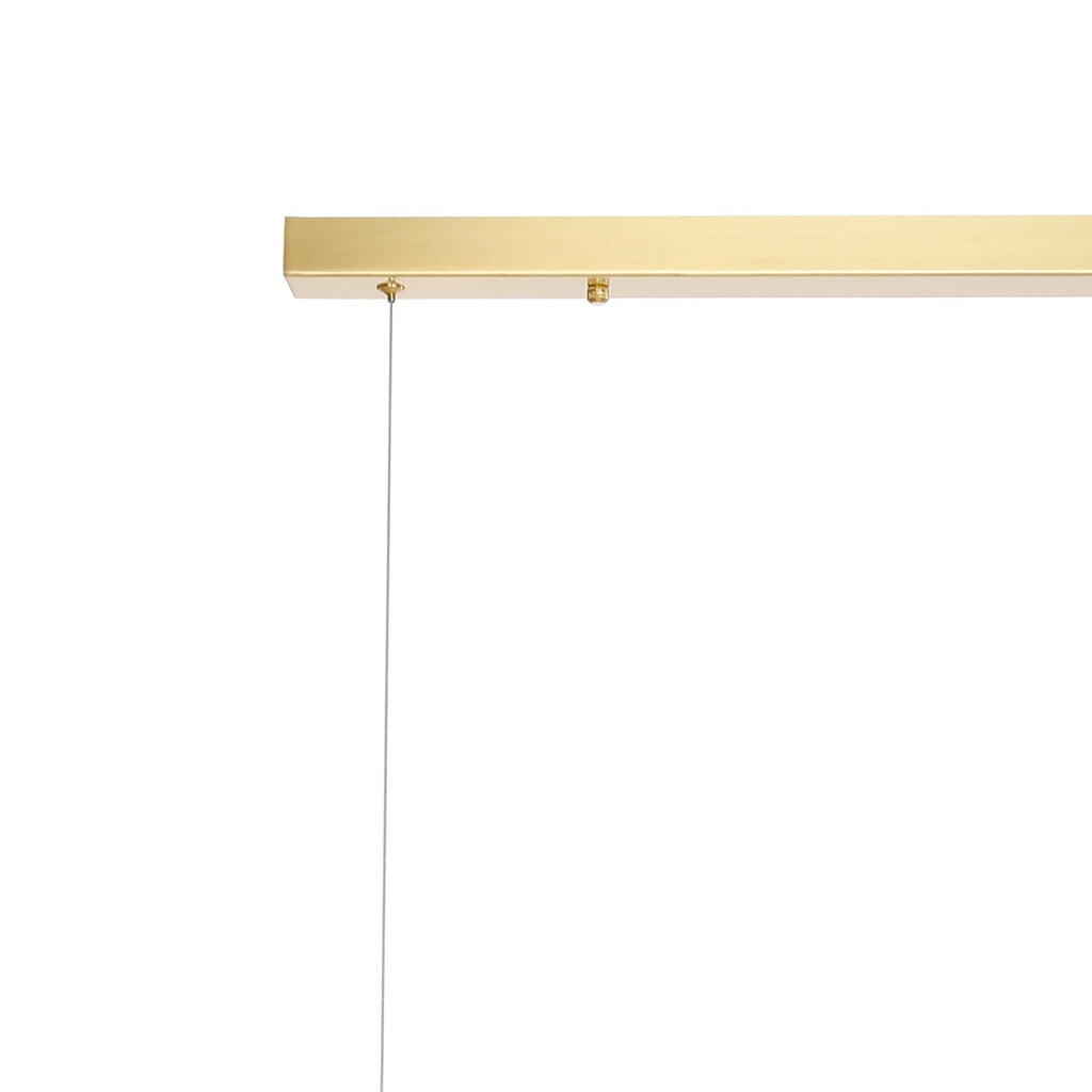 NL9319/SM9 Prague 9 Light Linear Pendant Satin Gold Smoke Plated