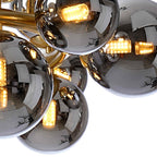 NL9320/CH9 Prague 16 Light Circular Pendant Satin Gold Chrome Plated