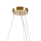 NL9320/SM9 Prague 16 Light Circular Pendant Satin Gold Smoke Plated