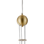 NL9321/AM9 Prague 5 Light Pendant Satin Gold Amber Plated
