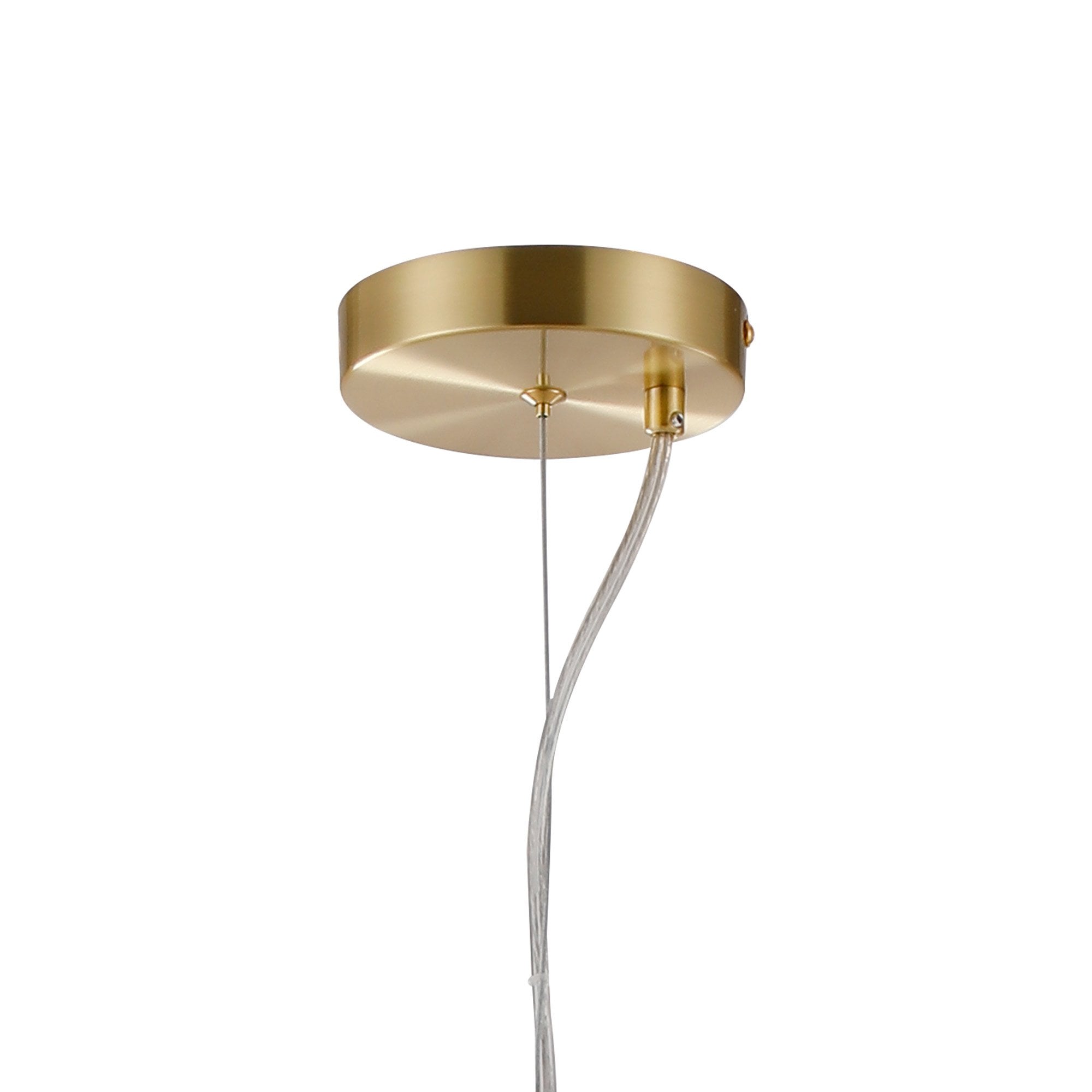 NL9321/OP9 Prague 5 Light Pendant Satin Gold Opal