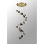 NL9322/CH9 Prague 16 Light Pendant Satin Gold Chrome Plated