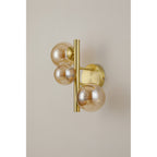 NL9324/AM9 Prague 3 Light Wall Light Satin Gold Amber Plated