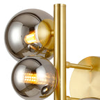 NL9324/CH9 Prague 3 Light Wall Light Satin Gold Chrome Plated