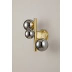 NL9324/CH9 Prague 3 Light Wall Light Satin Gold Chrome Plated