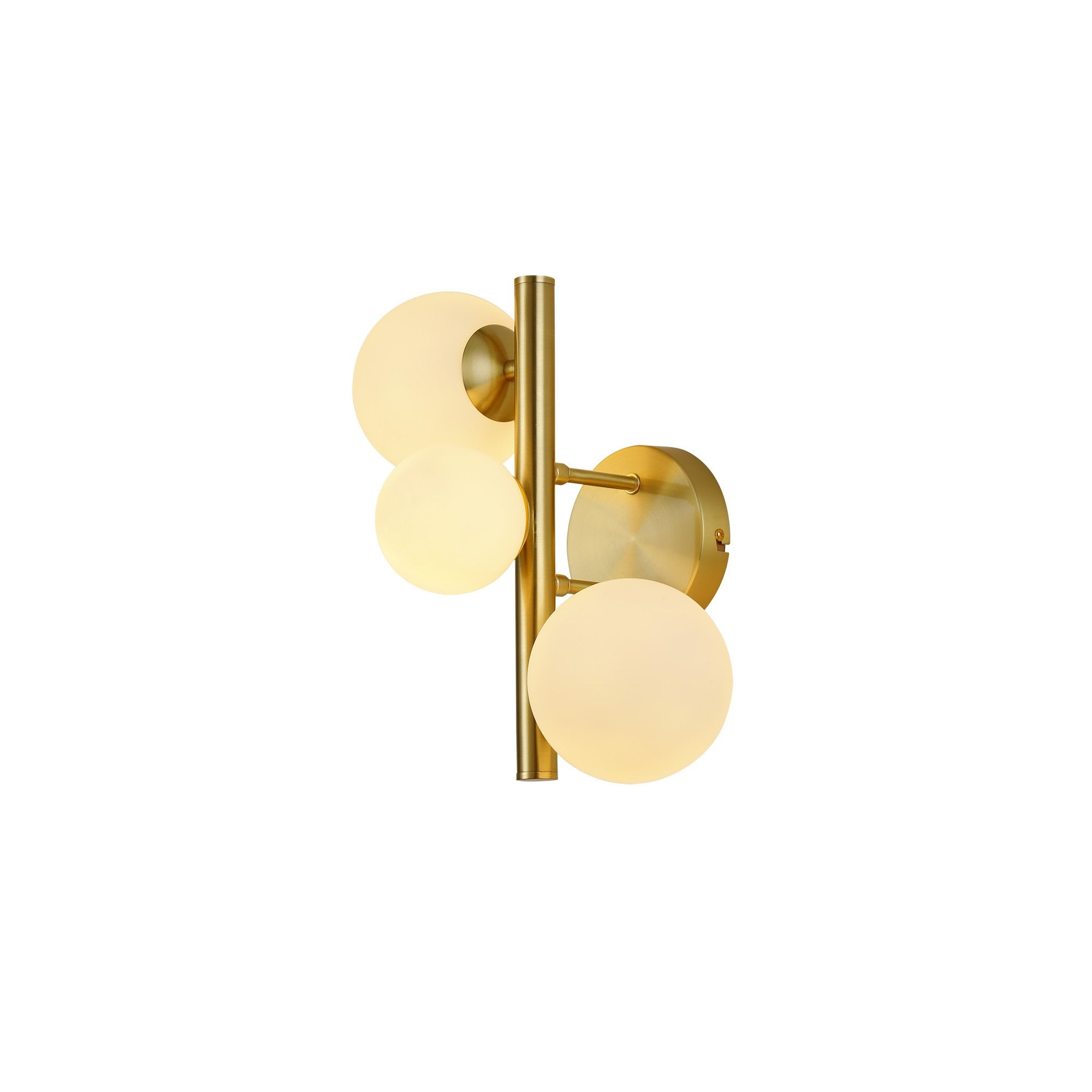 NL9324/OP9 Prague 3 Light Wall Light Satin Gold Opal