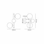 NL9324/OP9 Prague 3 Light Wall Light Satin Gold Opal