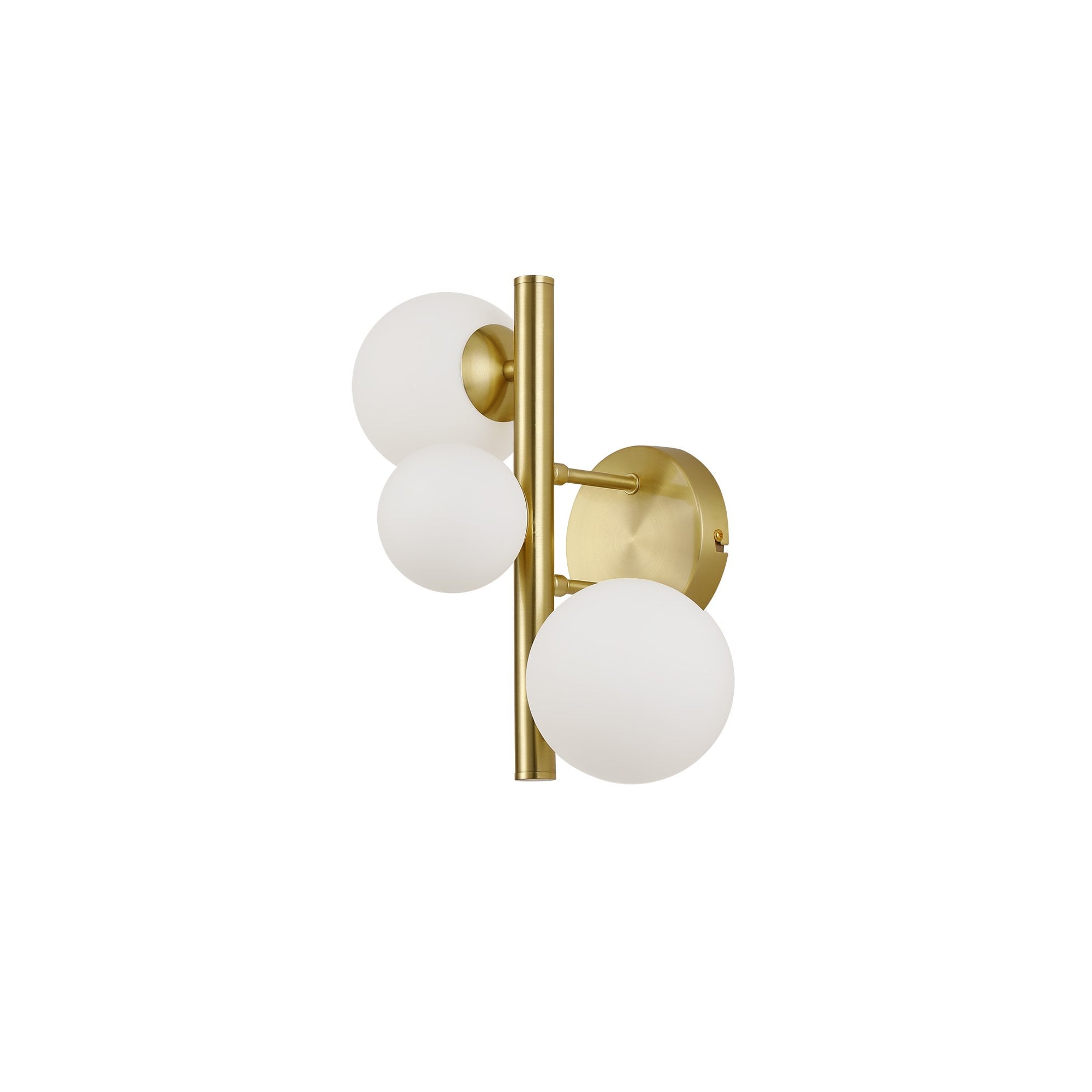 NL9324/OP9 Prague 3 Light Wall Light Satin Gold Opal