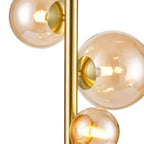 NL9326/AM9 Prague 4 Light Table Lamp Satin Gold Amber Plated