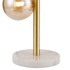 NL9326/AM9 Prague 4 Light Table Lamp Satin Gold Amber Plated