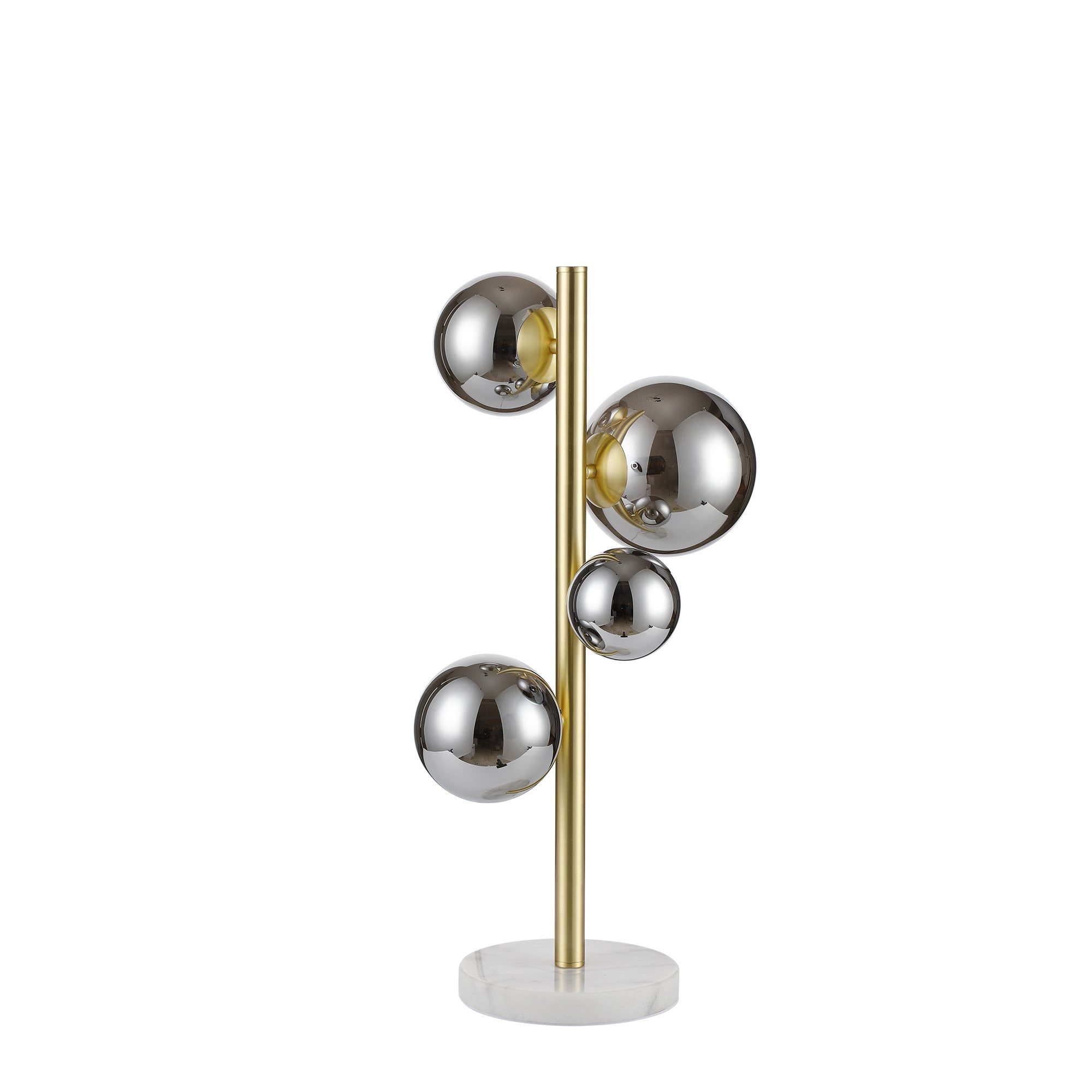 NL9326/CH9 Prague 4 Light Table Lamp Satin Gold Chrome Plated