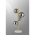 NL9326/CH9 Prague 4 Light Table Lamp Satin Gold Chrome Plated