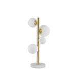 NL9326/OP9 Prague 4 Light Table Lamp Satin Gold Opal