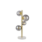 NL9326/SM9 Prague 4 Light Table Lamp Satin Gold Smoke Plated