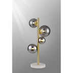 NL9326/SM9 Prague 4 Light Table Lamp Satin Gold Smoke Plated