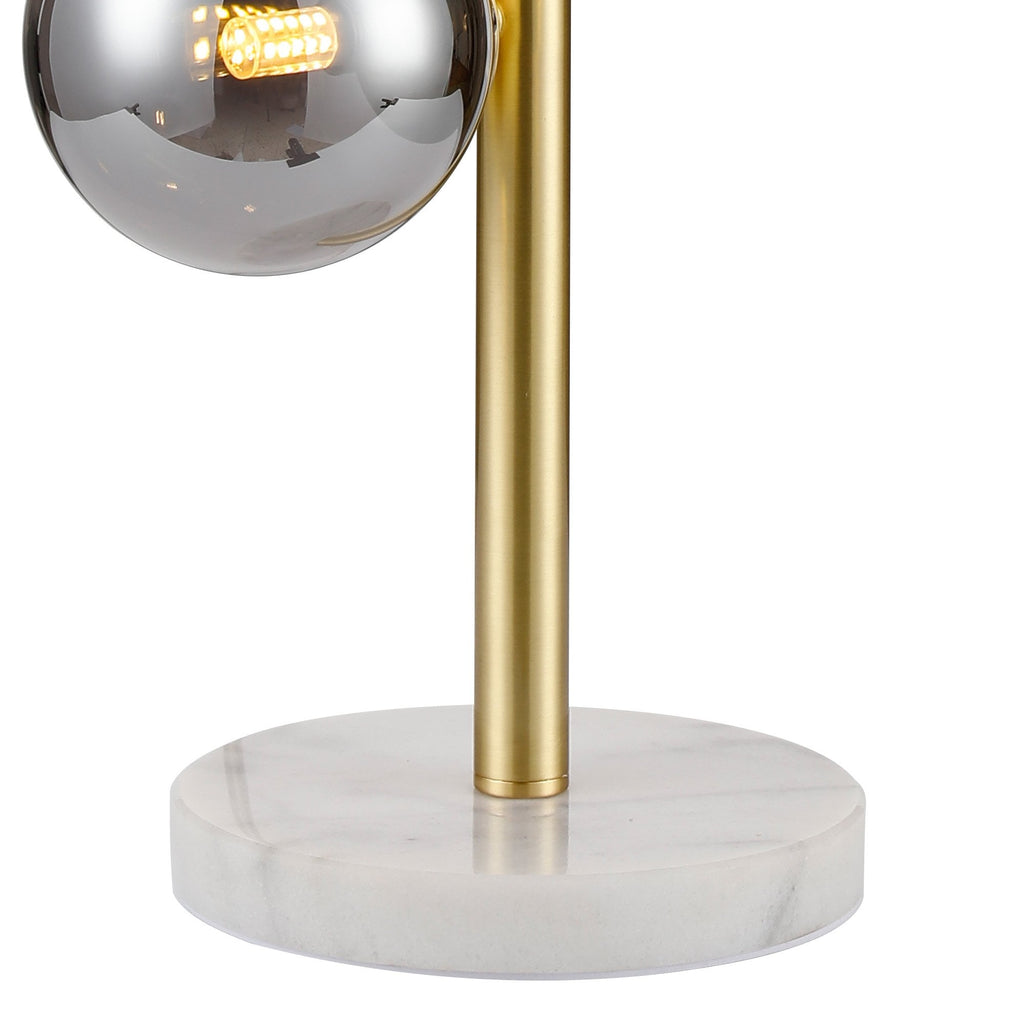 NL9326/SM9 Prague 4 Light Table Lamp Satin Gold Smoke Plated