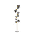 NL9327/CH9 Prague 11 Light Floor Lamp Satin Gold Chrome Plated