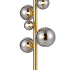 NL9327/CH9 Prague 11 Light Floor Lamp Satin Gold Chrome Plated