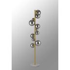 NL9327/CH9 Prague 11 Light Floor Lamp Satin Gold Chrome Plated