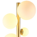 NL9327/OP9 Prague 11 Light Floor Lamp Satin Gold Opal