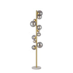 NL9327/SM9 Prague 11 Light Floor Lamp Satin Gold Smoke Plated