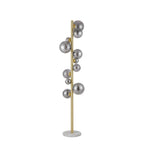 NL9327/SM9 Prague 11 Light Floor Lamp Satin Gold Smoke Plated