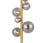 NL9327/SM9 Prague 11 Light Floor Lamp Satin Gold Smoke Plated