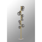 NL9327/SM9 Prague 11 Light Floor Lamp Satin Gold Smoke Plated
