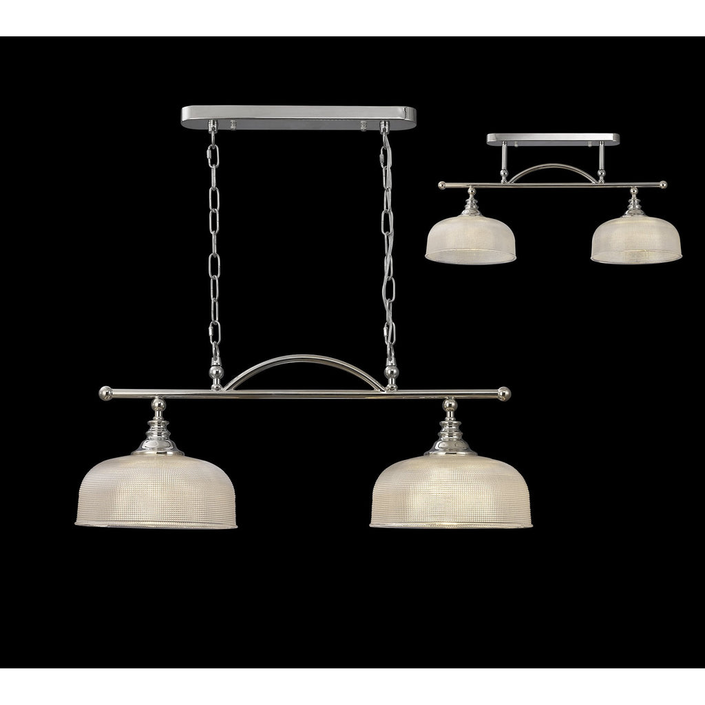 NL86039 Sakkas 2 Light Pendant/Ceiling Light Polished Nickel