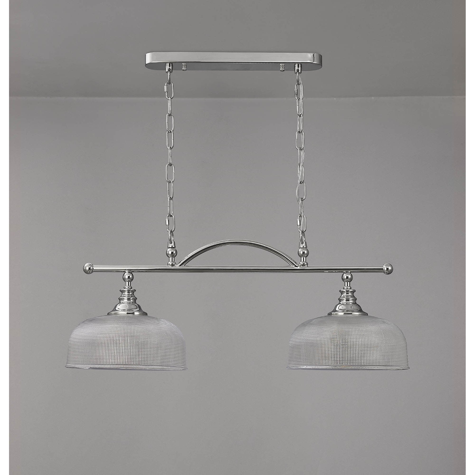 NL86039 Sakkas 2 Light Pendant/Ceiling Light Polished Nickel