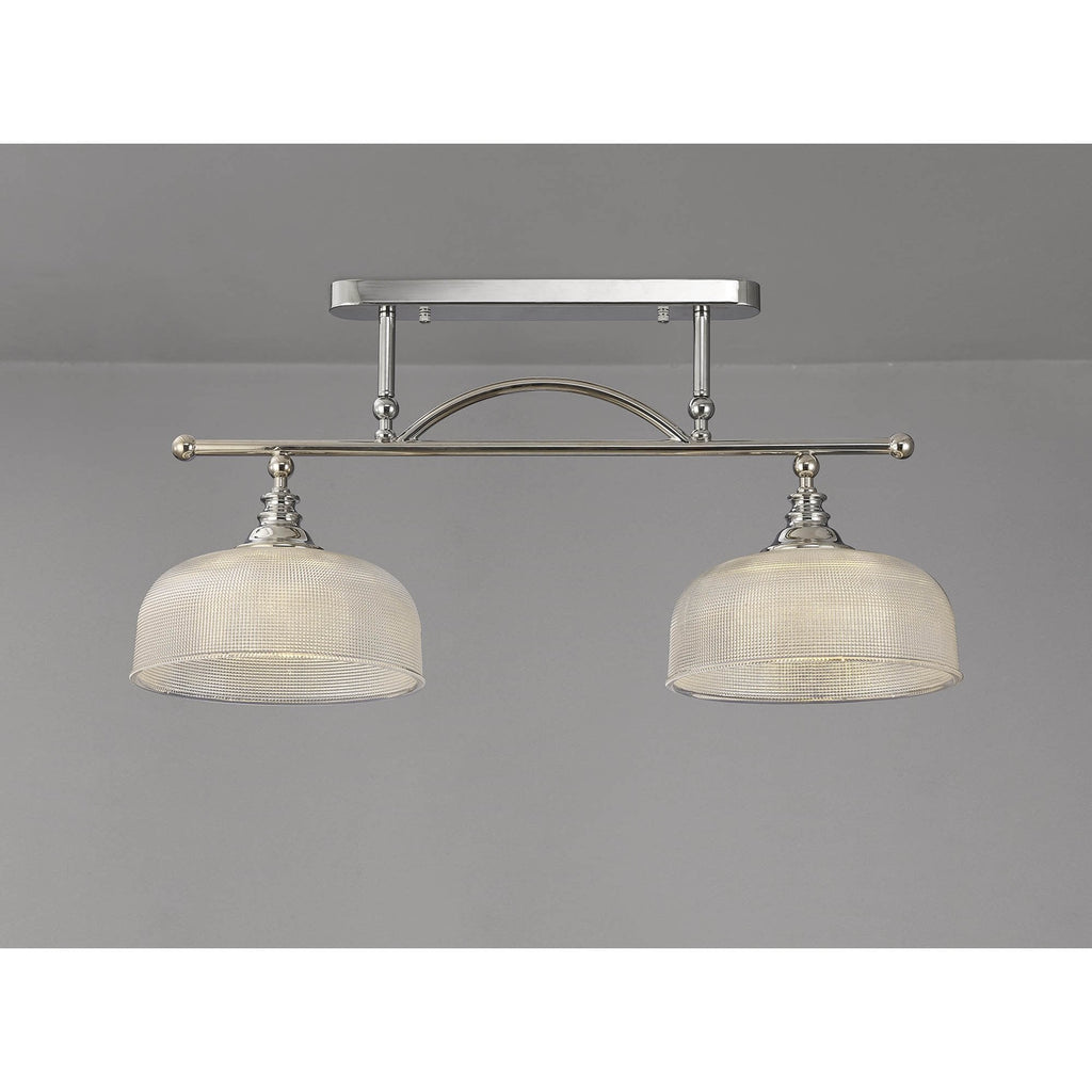 NL86039 Sakkas 2 Light Pendant/Ceiling Light Polished Nickel