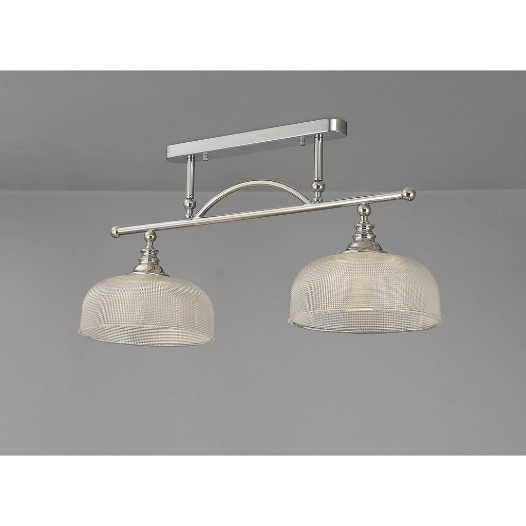 NL86039 Sakkas 2 Light Pendant/Ceiling Light Polished Nickel