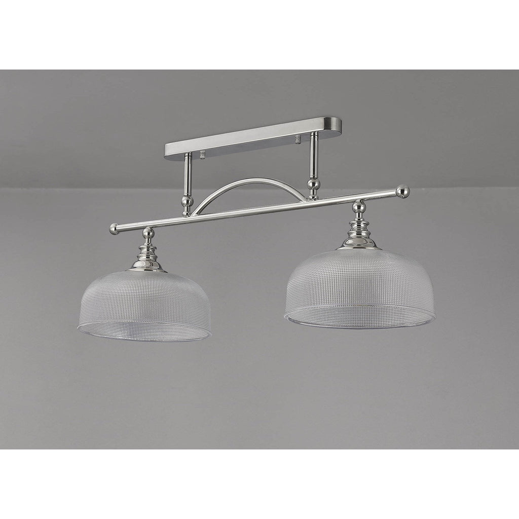 NL86039 Sakkas 2 Light Pendant/Ceiling Light Polished Nickel