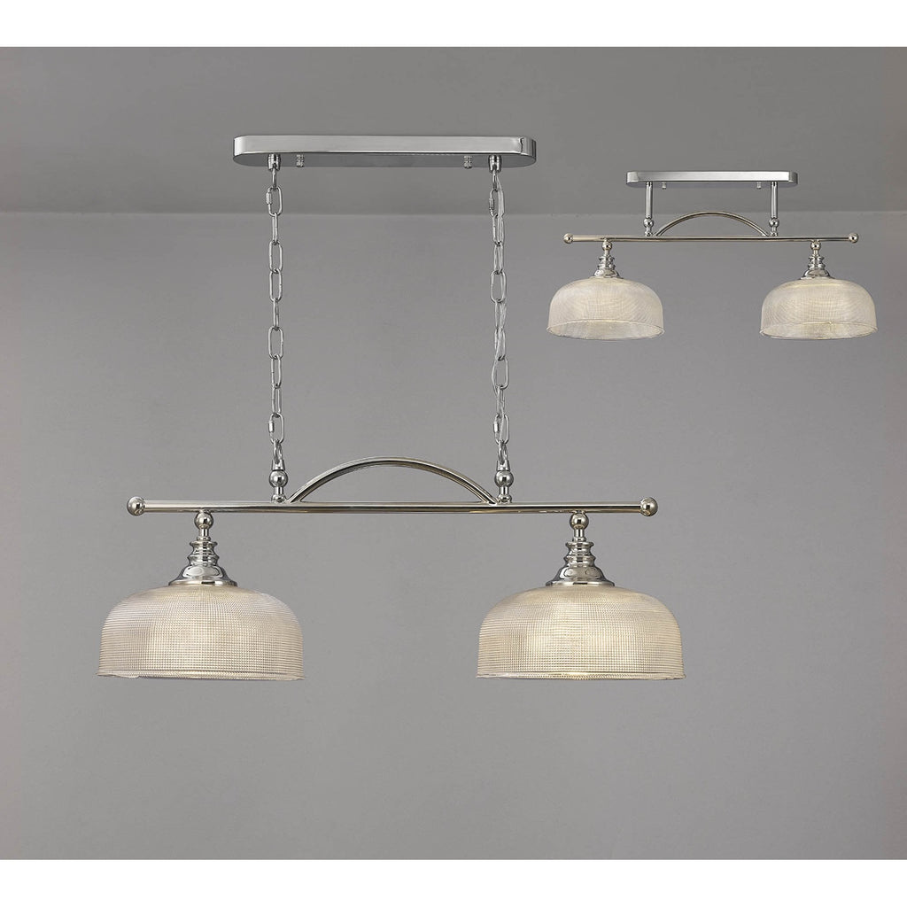 NL86039 Sakkas 2 Light Pendant/Ceiling Light Polished Nickel